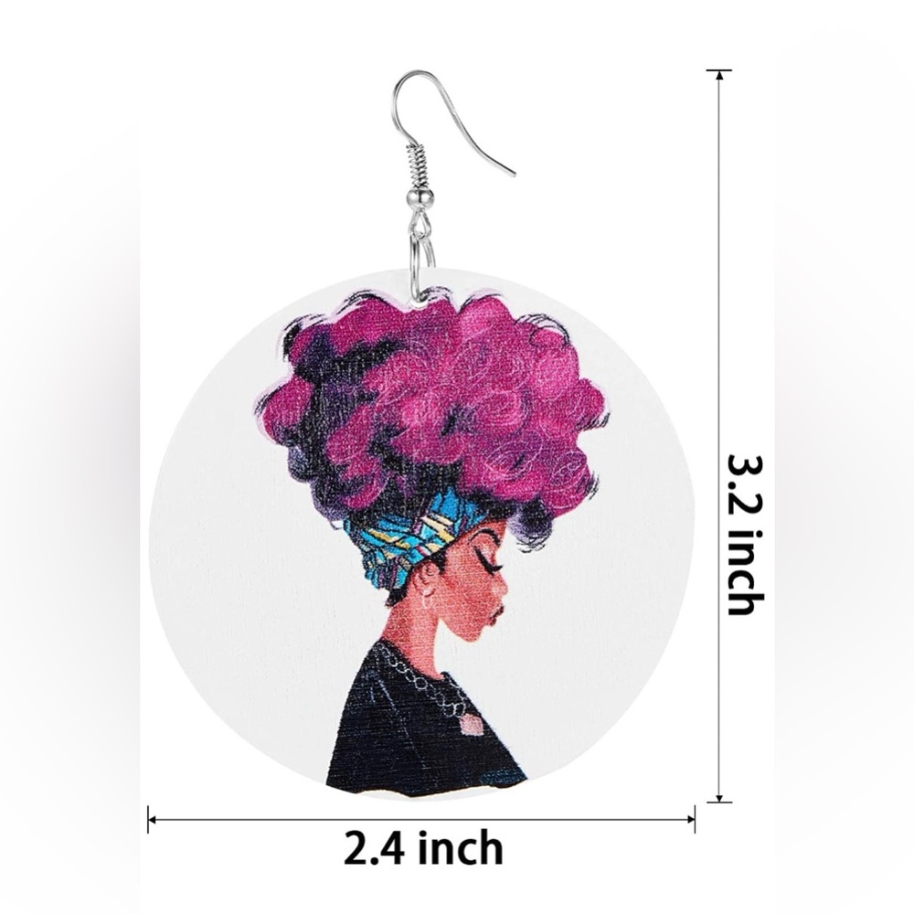 Stylish Purple Afrocentric Earrings